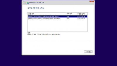 Win10 20H2(19042.928) Pro x64 설치 과정