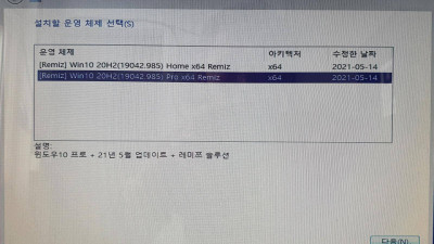 Win10 20H2(19042.985) Pro x64_드라이버팩 반영본_USB 설치