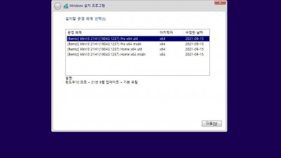 Win10_21H1(19043.1237)_4in1_x64_Remiz_21.09.15 설치 후기_VMWare 16.0