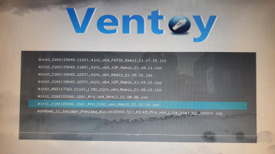 [10월] Win11 21H2(22000.194) Pro 64비트 (모든 플랫폼 용)_USB,Ventoy 설치기