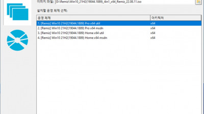 [Remiz] win10 21H2(19044.1889) 4 in 1_220811_WintoHDD 5.8 이용 portable 설치